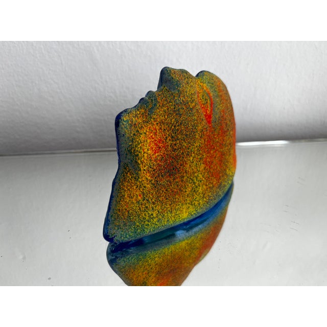 Blue Head Wall Sculpture from Kosta Boda, Småland, Sweden, 1960s For Sale - Image 8 of 12