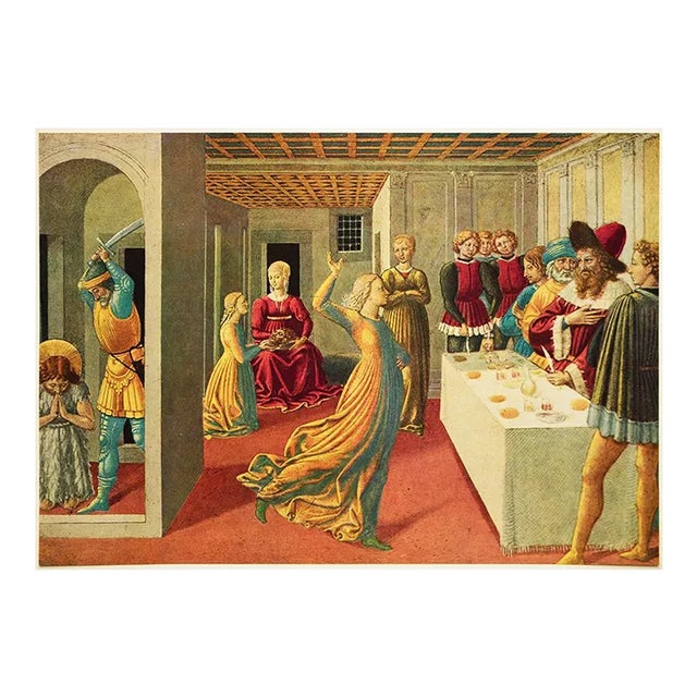 1956 After Gozzoli "Dance of Salome", Vintage Full-Color Print For Sale