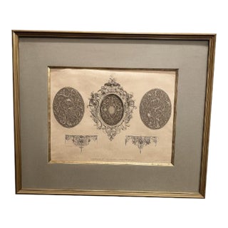 Antique French Framed Engraving For Sale