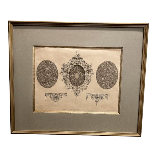 Antique French Framed Engraving For Sale