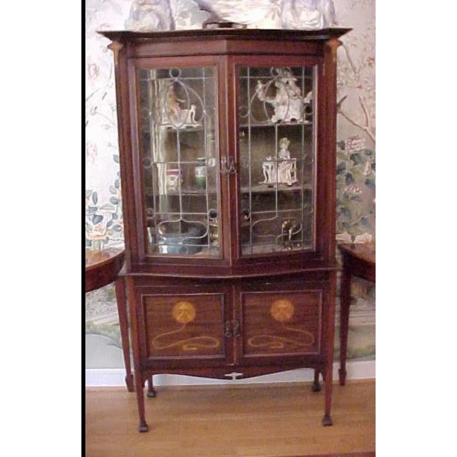 Exquisite Art Nouveau Marquetry Cabinet Iconic Galle Style Circa1910 With Provenance For Sale - Image 4 of 5