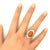 9.52 Carat Mexican Fire Opal Diamond Platinum Ring, Size 5.25 For Sale In Los Angeles - Image 6 of 6