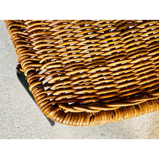 Wicker Chairs attributed to Gianfranco Legler, Italy, 1950s, Set of 2 For Sale - Image 6 of 16