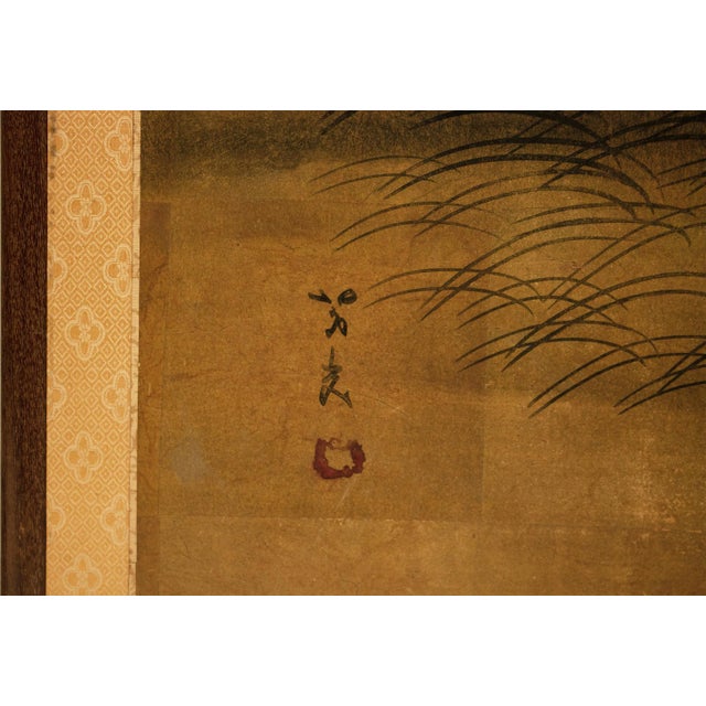 C. 1950-1960s Shōwa Era Japanese Byobu Screen "Samurai" For Sale - Image 9 of 12