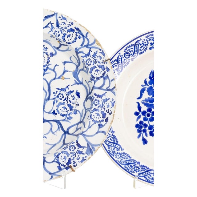 Ceramic Earthenware Plates, 19th Century, Set of 2 For Sale - Image 7 of 8