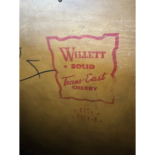 Mid-Century Modern 1950s Mid-Century Willett Cherry Wood Trans East Dresser For Sale - Image 3 of 7
