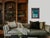 2020s “Cabin Fern" Green Abstract Art in Antique Frame, Transitional Living Room Art by JTS For Sale - Image 5 of 9