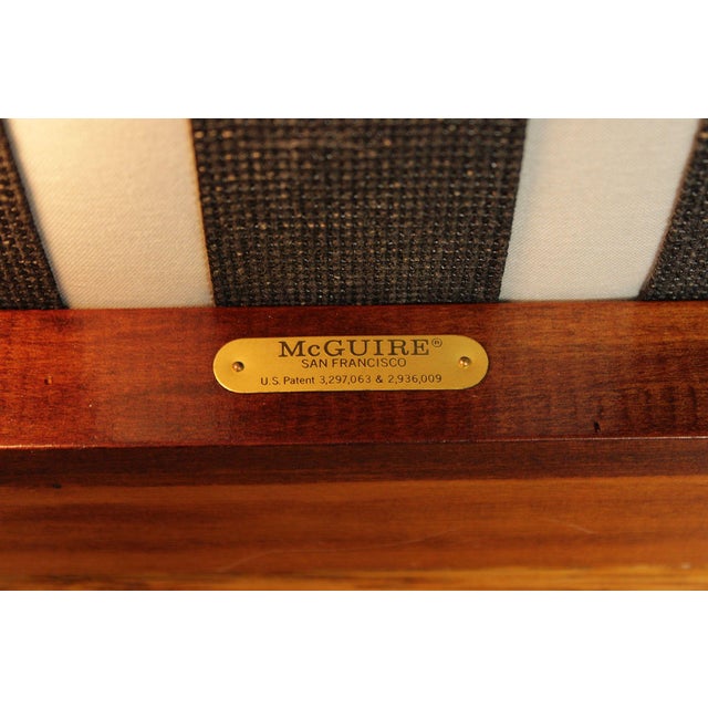 McGuire Organic Modern Rattan Three Cushion Sofa For Sale - Image 18 of 18