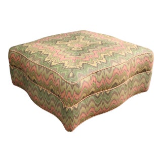 Flame Stitch Ottoman For Sale