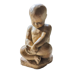Albert Maques Sculpture of Child in Terra Cotta; Early 20th C.