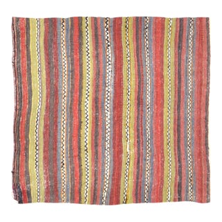 Vintage Turkish Professional Hand Knotted Kilim, 3'6x3'7 For Sale