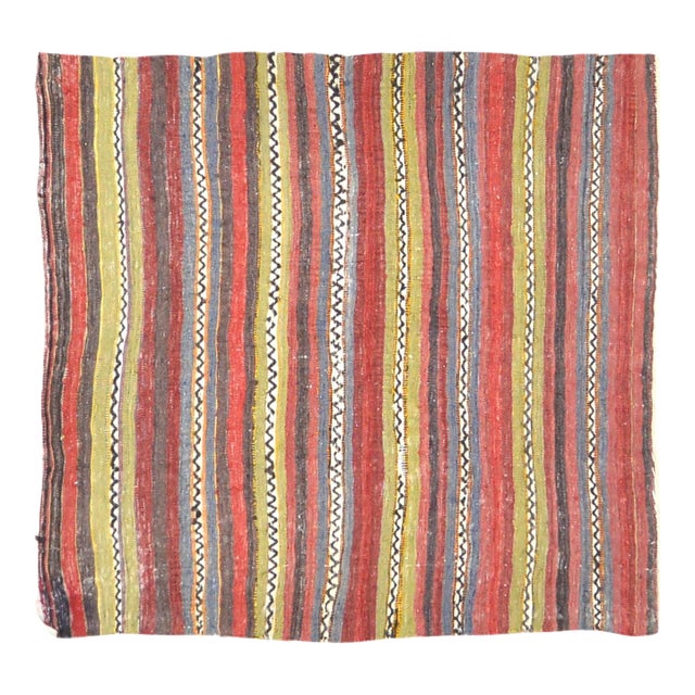 Vintage Turkish Professional Hand Knotted Kilim, 3'6x3'7 For Sale