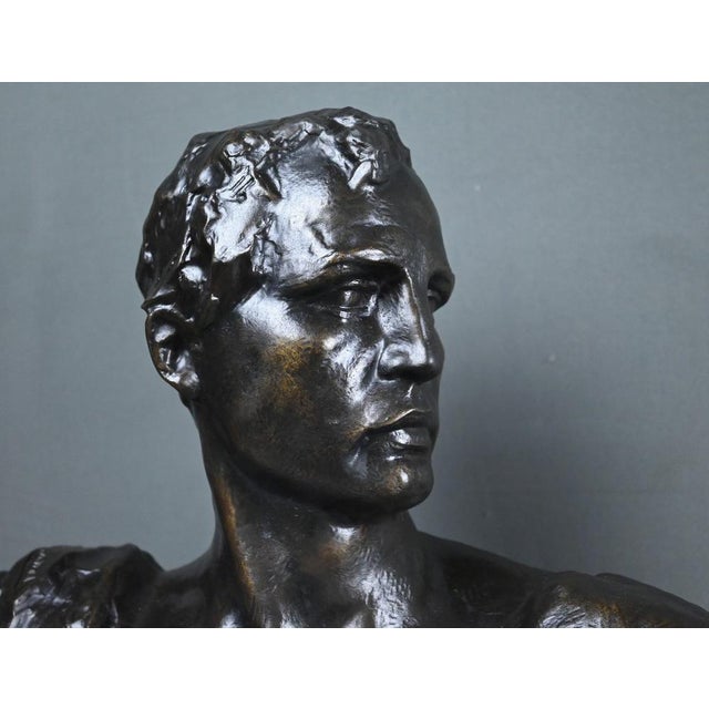 Victor Demanet, Bust of a Man, 20th Century, Bronze For Sale - Image 9 of 18