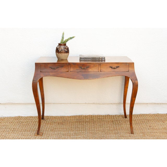 Mid-Century 20th Italian Walnut Marquetry Writing Table For Sale - Image 12 of 12