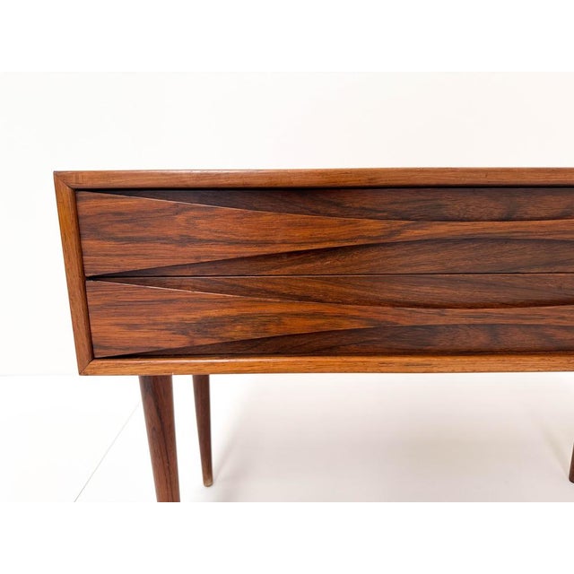 Mid-Century Modern Danish Rosewood Bedside Chest attributed to Niels Clausen for Nc Møbler, 1960s For Sale - Image 3 of 14