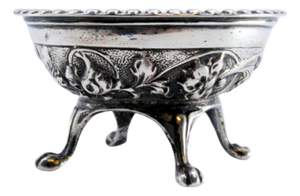Compote Dish in Embossed Silver