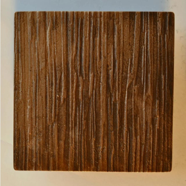 Square Bronze Push and Pull Door Handles and Letterbox, Set of 3 For Sale - Image 6 of 9