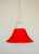 Space Age Pendant Light in Red Glass, 1970s For Sale - Image 9 of 11