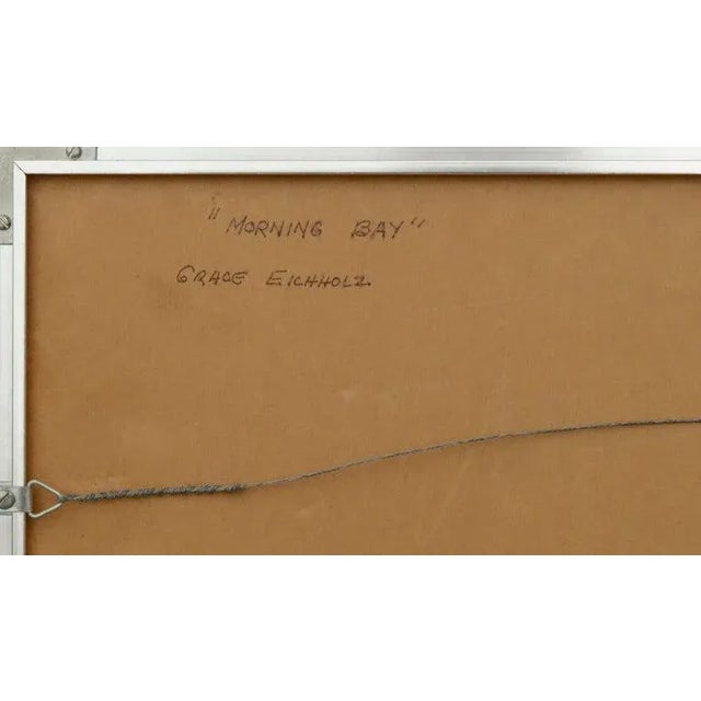 Plastic 750 Grace Eichholz "Morning Bay" Landscape Abstract Late 20th Century For Sale - Image 7 of 9