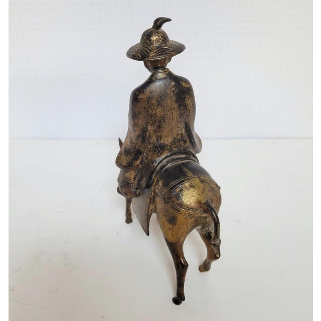 Chinese Republic Period Bronze Figure of Zhang Guolao Riding a Donkey For Sale - Image 4 of 7