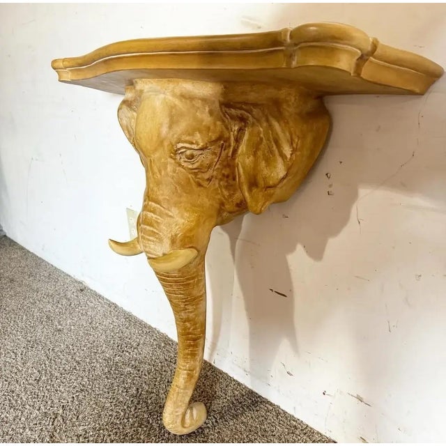 1970s Elephant Sconce Console Table by Chapman For Sale In Miami - Image 6 of 10