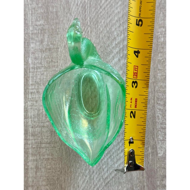 Vintage Fenton Art Green Glass Swan Candy Dish Bowl For Sale - Image 9 of 9