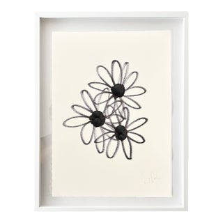 Minimalist Black & White Botanical Abstract, Framed by Jake Poser For Sale