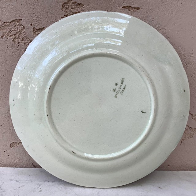 Keller & Guerin Saint Clément Majolica Cherries Plate For Sale - Image 4 of 5