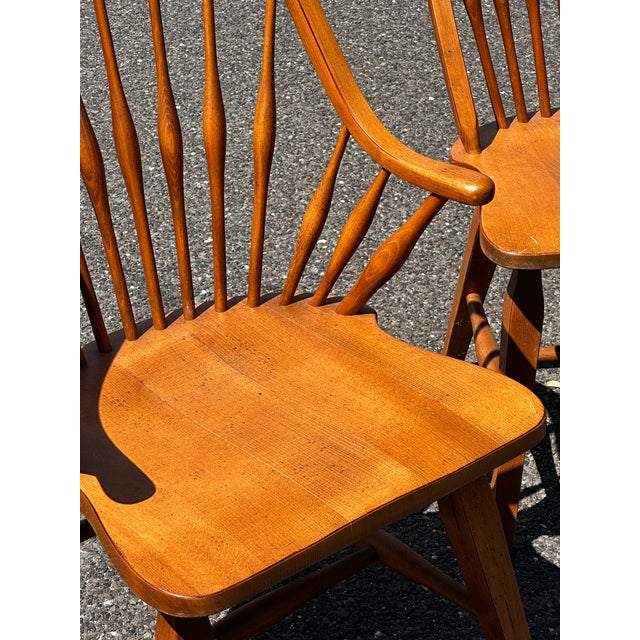 Wood Continuous Arm Windsors by Kli Logatec Slovenia - Set of 6 Modern Farmhouse Dining Chairs For Sale - Image 7 of 10