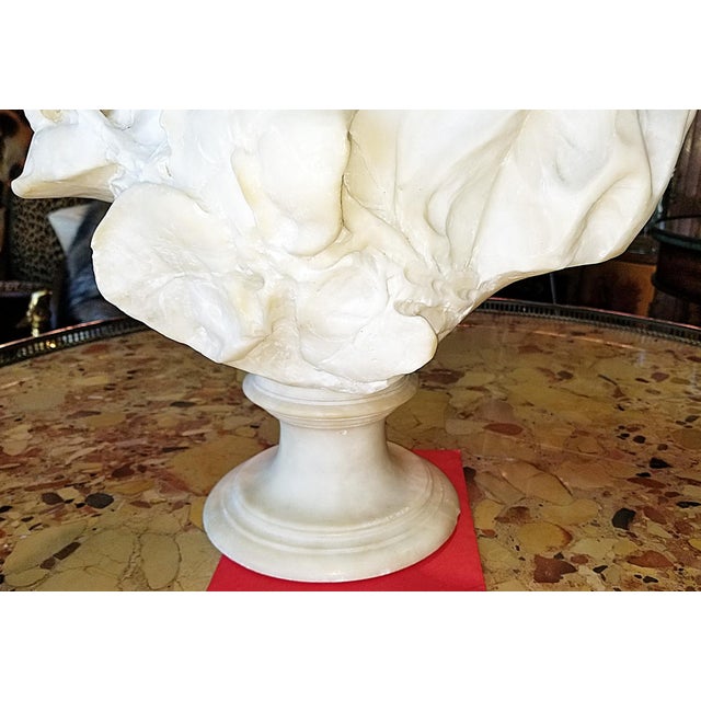 Stone Italian Alabaster Marble Bust Figurine For Sale - Image 7 of 8