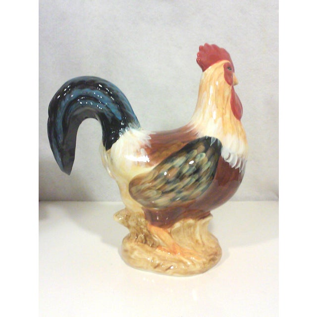 Large Ceramic Rooster Chairish