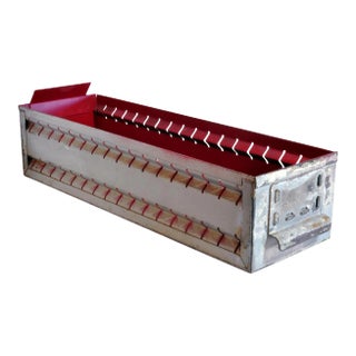 Vintage Gray Card Filing Drawer For Sale