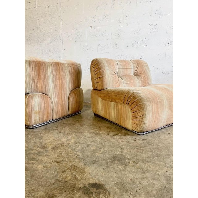 1970s Vintage Mid Century Modern Modular Lounge Chairs For Sale - Image 5 of 16