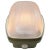 Mid-Century Modern Vintage Industrial French Green Frosted Cut Glass Sconce For Sale - Image 3 of 7