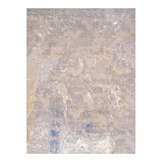 Pasargad Home Modern Beige Silk & Wool Area Rug- 9' 2" X 12' 3" For Sale