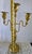 Rustic European Two Vintage 3 Light Brass Metal churchAltar Candelabra Candlesticks 18" Decor For Sale - Image 3 of 12
