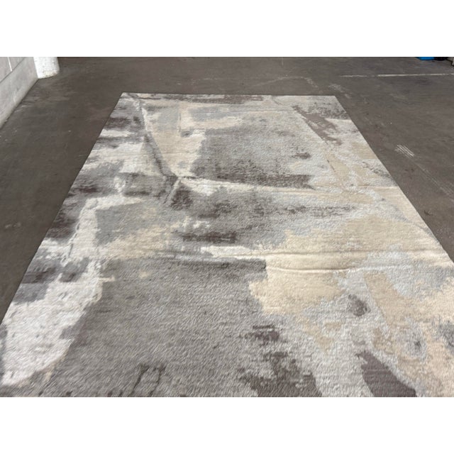 Textile 8ft 2in × 14ft 5in Caviar "Day Dream Collection" Banana + Wool Area Rug For Sale - Image 7 of 12