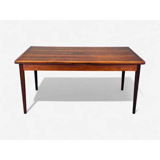 Mid-Century Modern Danish Modern, Rosewood, Expandable Dining Table, Denmark, 1960s For Sale - Image 3 of 15