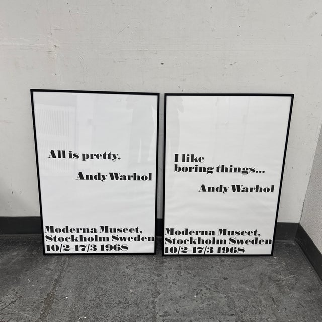 Andy Warhol “I Like Boring Things” Exhibition Poster Print, Framed For Sale - Image 12 of 12