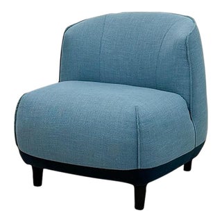 Costal Modern Blue Upholstered Accent Chair Living Room Bedroom Comfortable For Sale