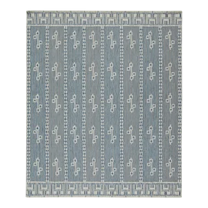 Selby Rug by Celerie Kemble for Chairish in Blue & Mushroom, 2'6"x8'