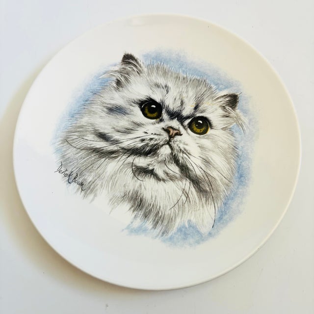 Vintage Ceramic Cat Plate by Poole, England For Sale - Image 4 of 7