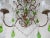 1920 French Green Murano Drops Beaded Swags Giltwood Sconces For Sale - Image 9 of 13