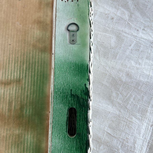 Vintage 1970’s Large White Rattan Mirror For Sale In West Palm - Image 6 of 6