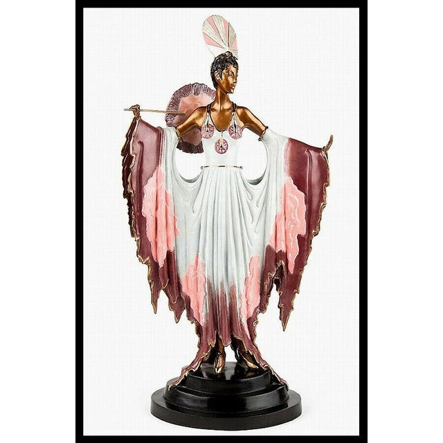 You are viewing an Authentic ERTE (Romain de Tirtoff) Bronze Sculpture titled, "TWILIGHT". It measures approx. 21"H x...