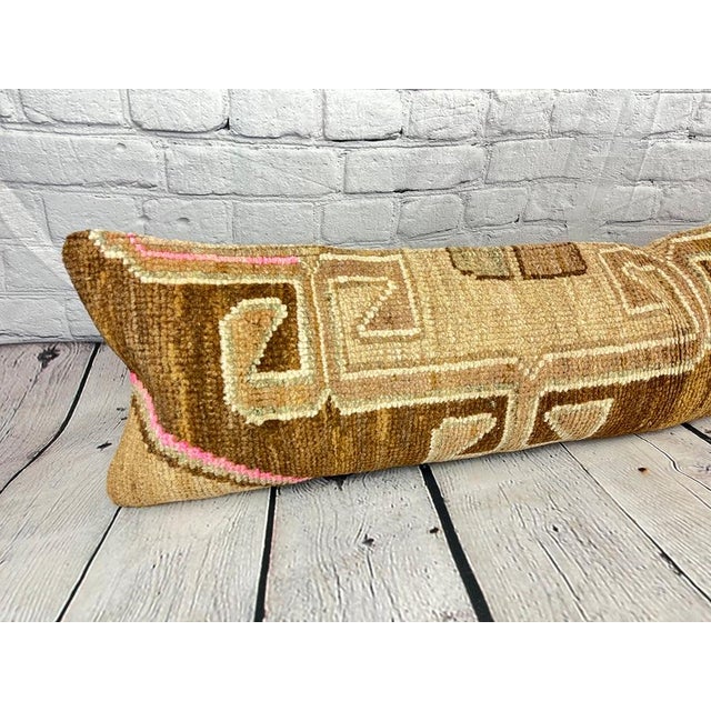 12 x 46 Lumbar Rug Pillow Plush Sophistication Turkish Pillow Cushion Cover For Sale In Houston - Image 6 of 7