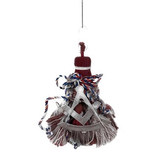 Antique Sterling Silver Masonic Tassel Ornament For Sale