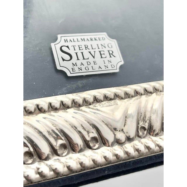 1970s 1974 Carr’s of Sheffield .925 Sterling Silver Hallmarked Picture Frame For Sale - Image 5 of 10