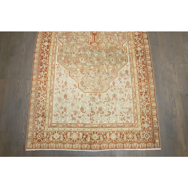 Textile Antique Persian Wide Senneh Runner - 3'5" x 17' For Sale - Image 7 of 7