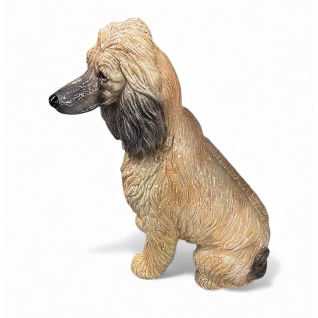 Monumental Glazed Afghan Hound Figure, Made in Italy For Sale In West Palm - Image 6 of 10